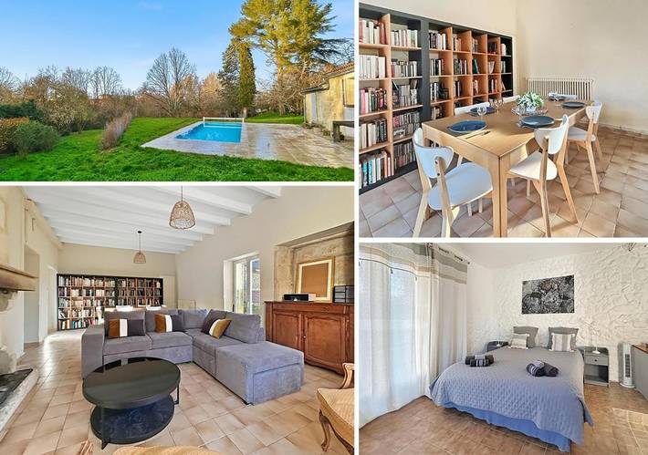 Gîte pour 7 personnes, avec jardin ainsi que piscine et vue à Rauzan - 2