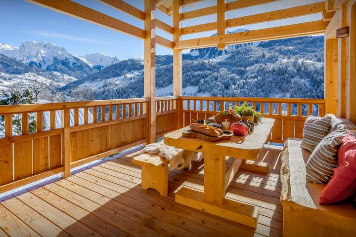 Chalet pour 10 personnes, avec Balcon ainsi que Terrasse et Jardin à Manigod