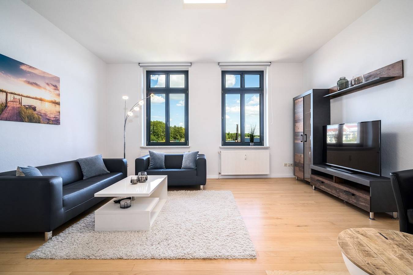 Appartement entier, Ferienwohnung Blue Sea im Herzen von Malchow mit Seeblick und Kamin in Malchow, Fleesensee