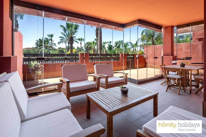 Apartamento para 4 personas, con terraza y vistas, Familias con niños en Playa Granada