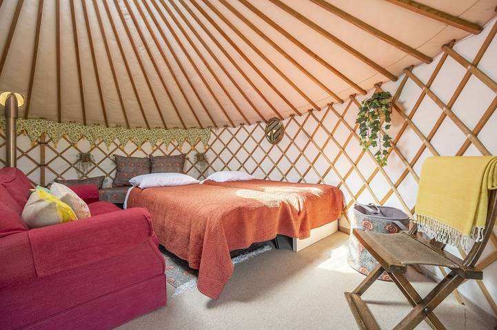 Luxury glamping with hot tub  - Valley View Yurt in Suffolk