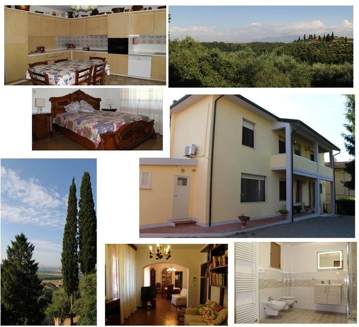 Ferienhaus für 6 Personen, mit Balkon und Terrasse sowie Garten und Ausblick in Pontedera
