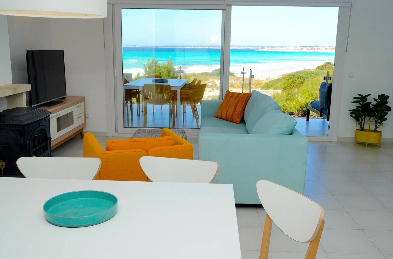 Ganze Wohnung, Ferienwohnung für 6 Personen mit Balkon/Terrasse in Es Trenc, Campos