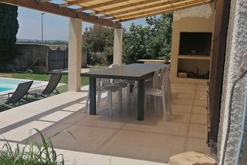 Location de vacances pour 8 personnes, avec terrasse et jardin, animaux acceptés à Vinassan