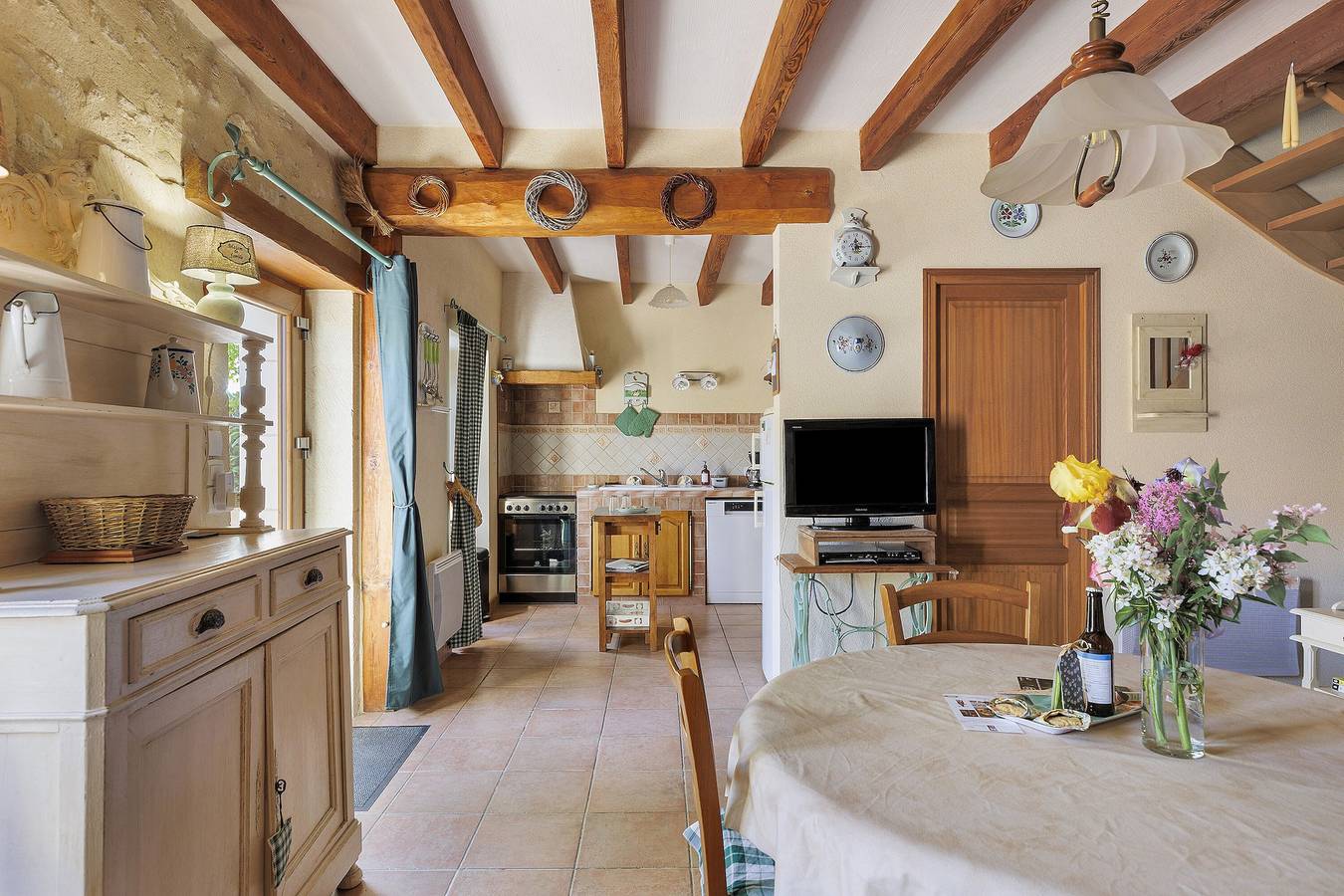 Ferienhaus „La Ferme Du Bellay - Côté Cour“ mit privater Terrasse, Wlan und Klimaanlage in Montreuil-Bellay, Loire-Tal