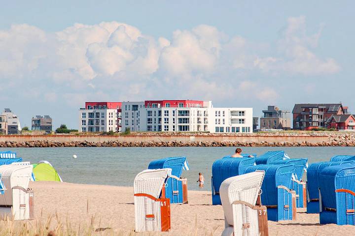 Ferienwohnung für 4 Personen, mit Balkon und Terrasse sowie Sauna in Olpenitz