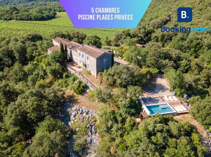 Maison de vacances pour 10 personnes, avec jardin ainsi que vue et piscine, adapté aux familles