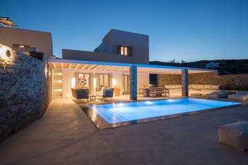 Villa pour 10 personnes, avec vue sur l’océan ainsi que terrasse et jardin dans Antiparos