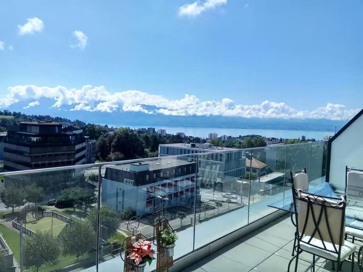 Appartement de vacances pour 4 personnes, avec Balcon ainsi que Terrasse et Vue