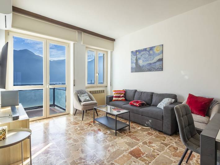 Gîte pour 5 personnes, avec Balcon et Vue sur le lac à Lovere