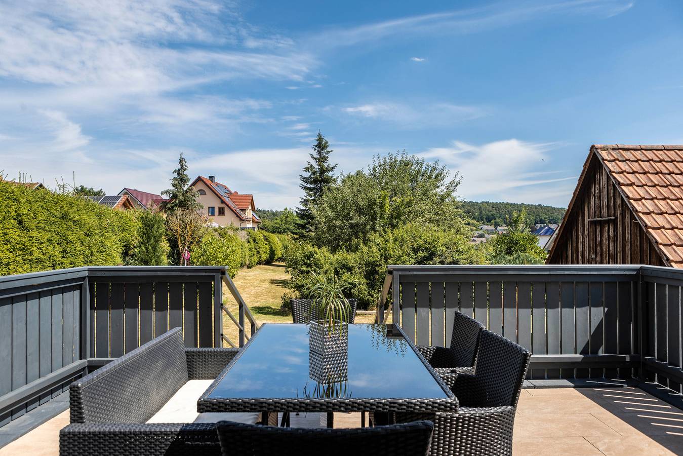 Ferienhaus 'Barockhaus Fulda' mit privater Terrasse, privatem Garten und Wlan in Petersberg, Rhön-Hessen
