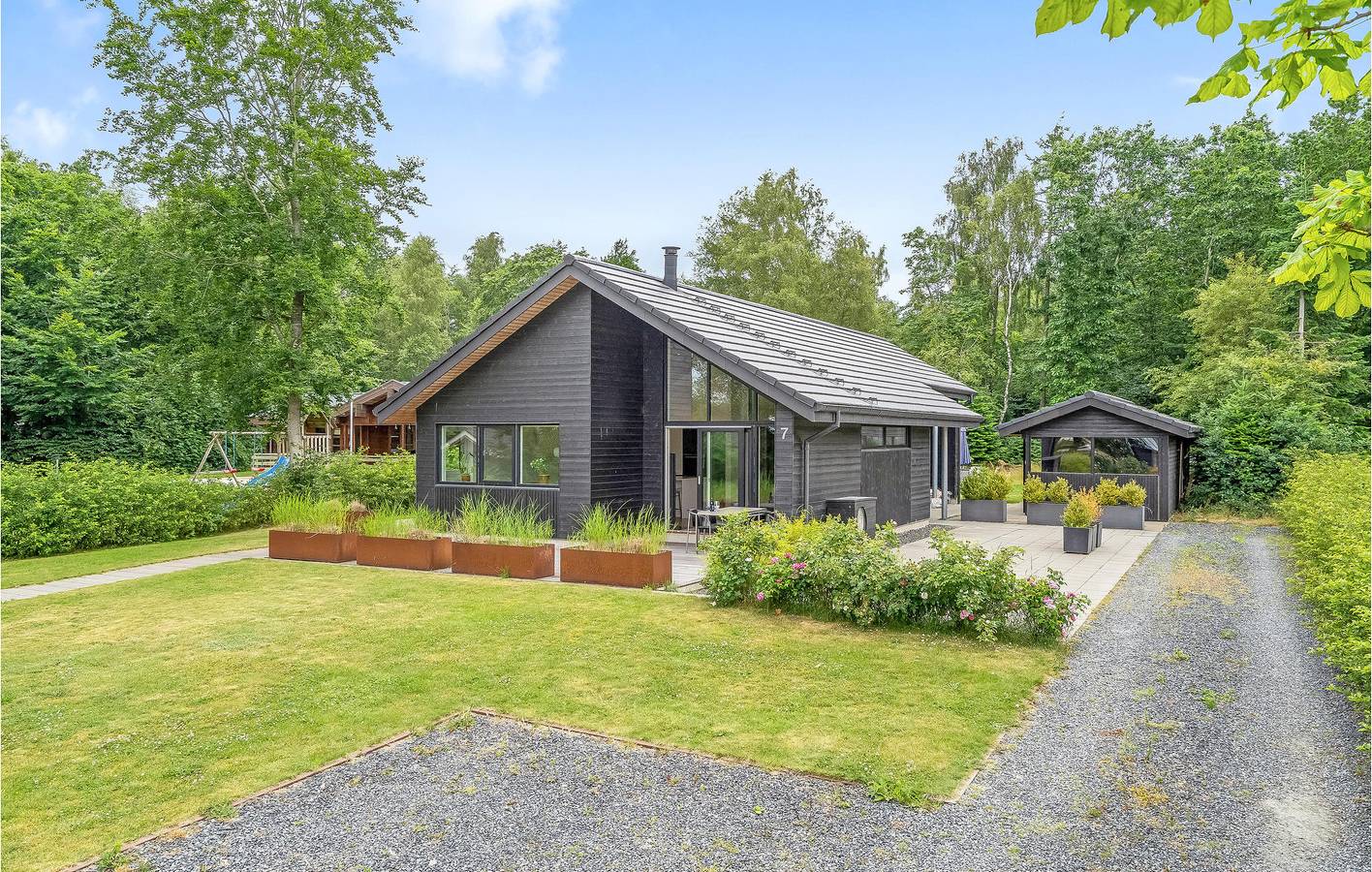 Ferienhaus für 4 Personen mit Seeblick in Sunds, Sunds Sø