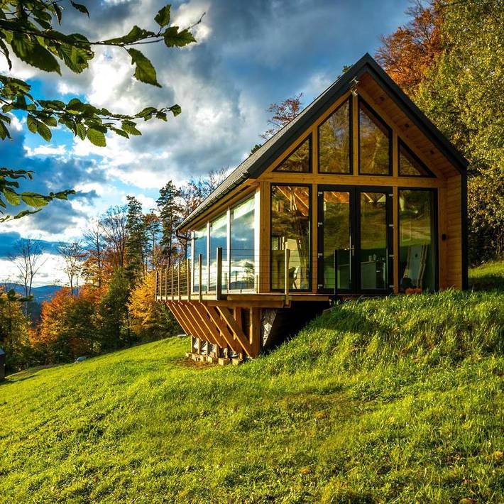 Glamping dla 4 osób, z Balkon i Taras oraz Ogród i Widok na Małopolska