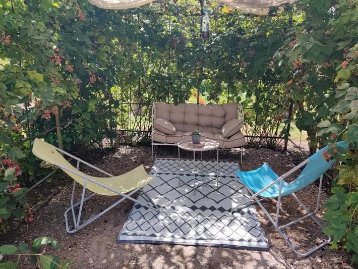Chambre d’hôte pour 2 personnes, avec Terrasse ainsi que Jardin et Vue