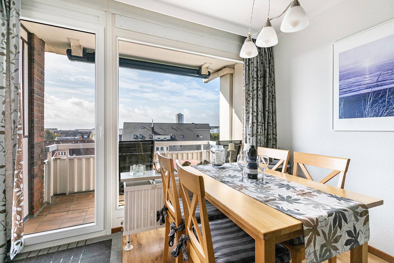 Ganze Wohnung, Apartment 'Muschelbank No 4' mit Meerblick, Balkon und Wlan in Hauptstrand Büsum, Dithmarschen