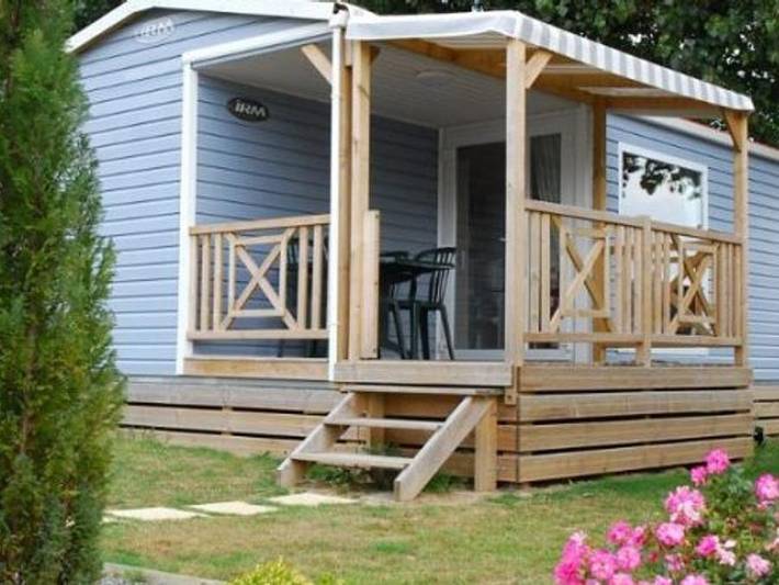 Flower Camping Vitamin - Mobilheim 4 personen - Comfort 25m² (2 Zimmer) + Tv + Integrierte Terrasse - Anreise Sonntag in Saint-Aubin-sur-Scie, Dieppe und Umgebung