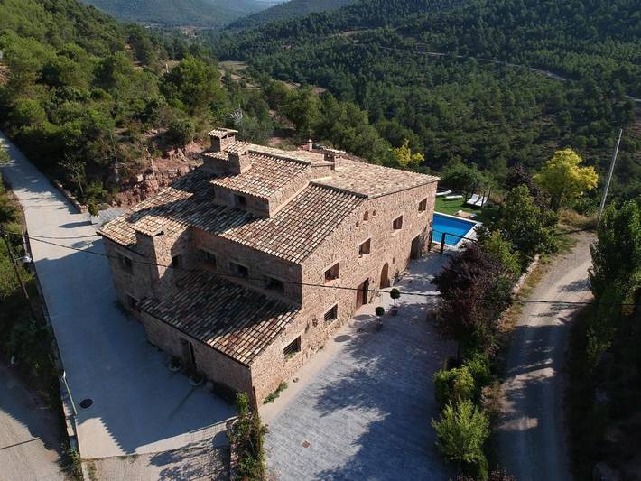 Casa rural para 20 personas, con vistas además de piscina y jardín en Anoia (España) - 3