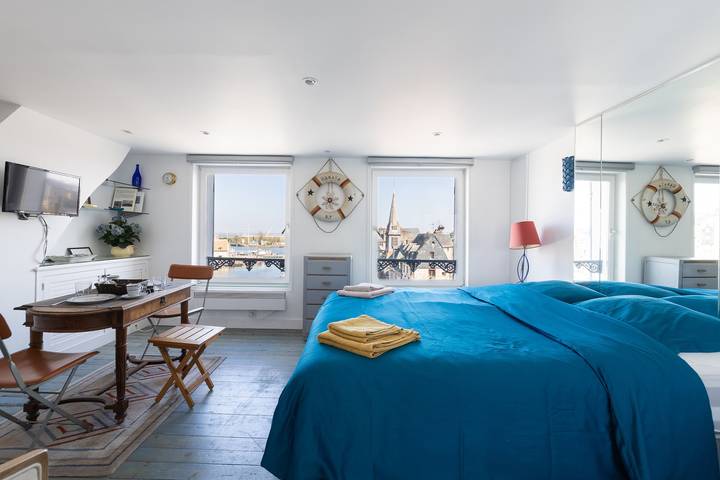 Appartement entier, The Lieutenance - Vue sur le Vieux Bassin in Honfleur, Région de Lisieux