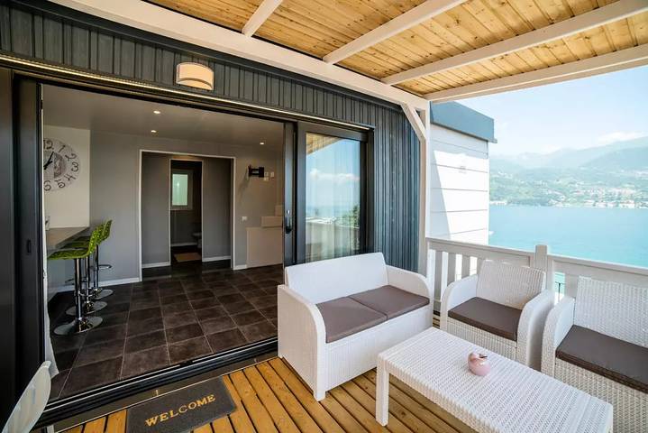 Chalet für 4 Personen, mit Terrasse und Pool sowie Ausblick, mit Haustier am Gardasee - 4