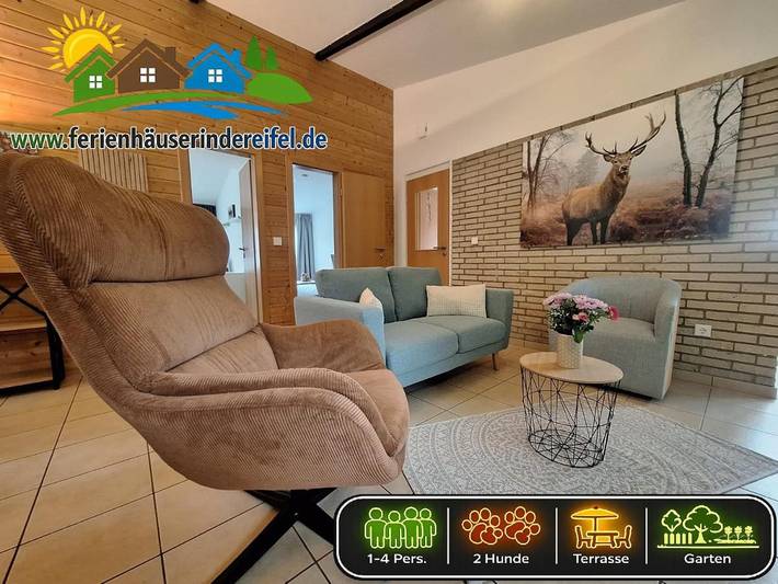 Ferienhaus für 4 Personen, mit Ausblick und Garten in Gerolstein