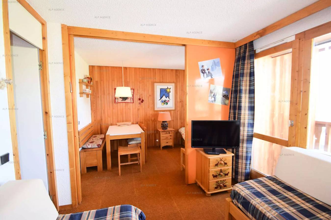 Studio entier, Studio divisible 4 pers  -  Le Sqauw Valley -016Sq - Plagne Villages in Plagne Villages, La Plagne-Tarentaise