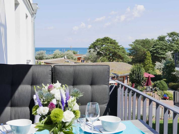 Ferienwohnung für 4 Personen, mit Balkon und Terrasse sowie Sauna