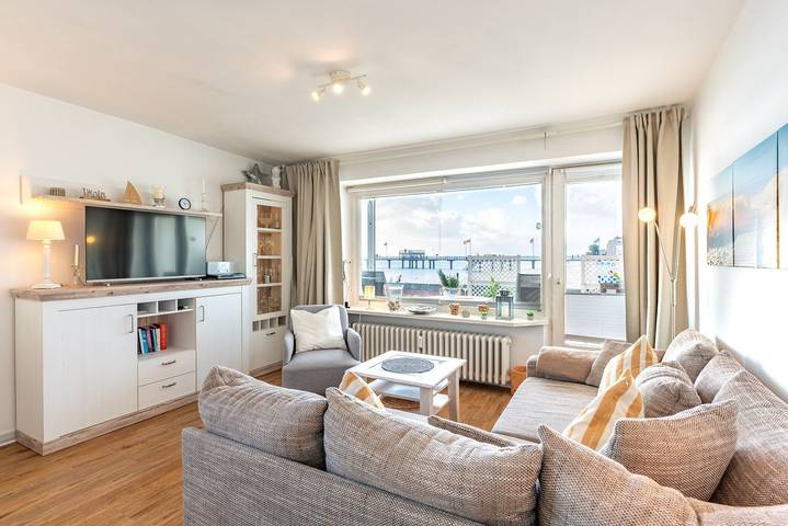 Ganze Wohnung, Ferienwohnung mit Terrasse 2- Zimmer in 1. Meerblick-Strandlage in Nordfriesische Inseln (Schleswig-Holstein) (Schleswig-Holstein), Wyk auf Föhr