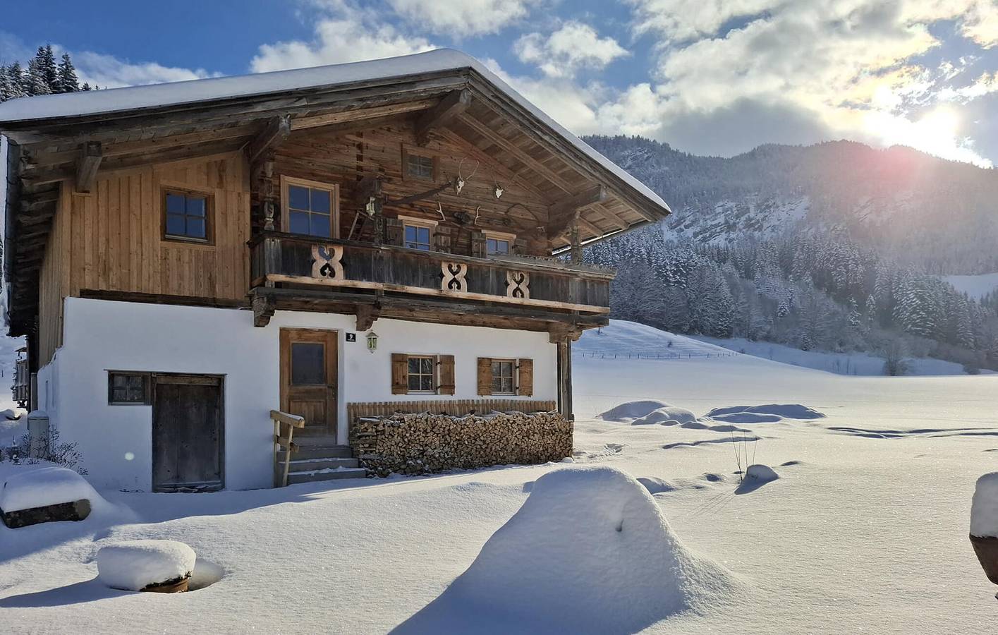 Gezellig skiappartement met wifi en parkeerplaats in Schwendt in Schwendt, Kaiserwinkl