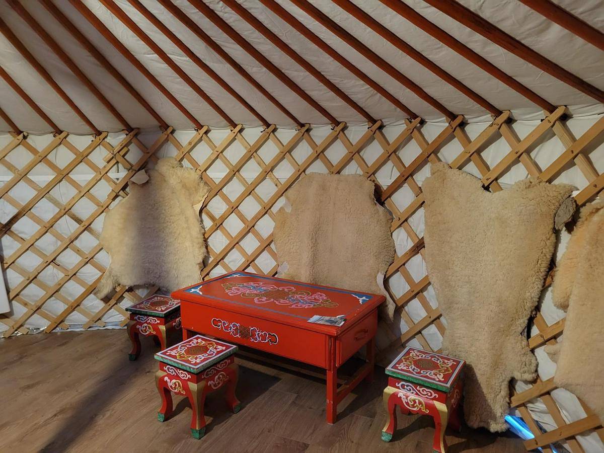 Gîte en yourte d'intérieur d'une demeure du 18e siècle en Anjou entre vignes et châteaux in Bouillé-Loretz, Vallée de la Loire