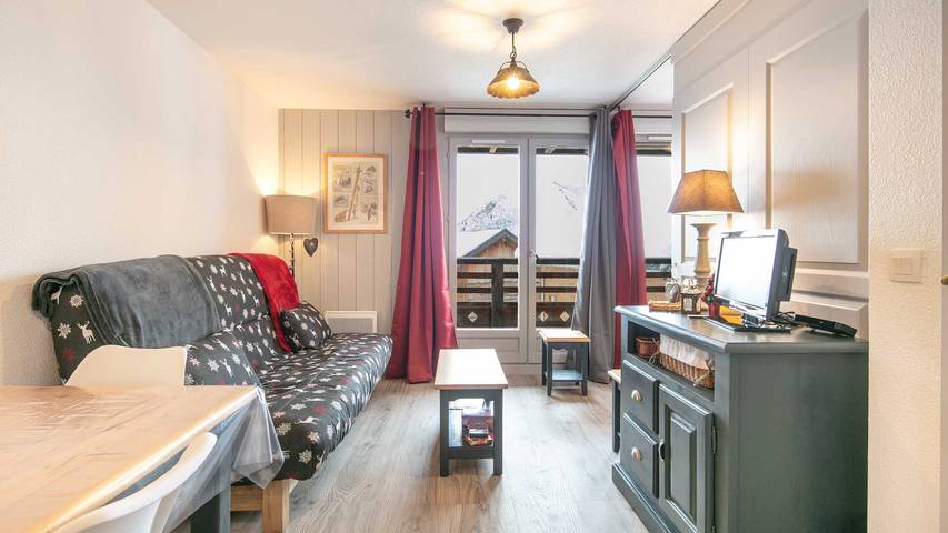 Studio pour 4 personnes, avec balcon à Saint-Sorlin-d'Arves