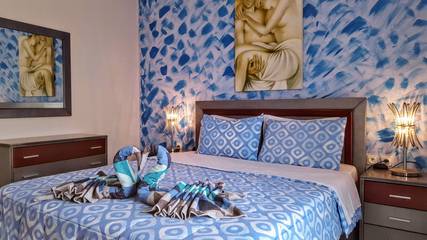 Location de vacances pour 4 personnes, avec balcon et jardin dans Perivolos