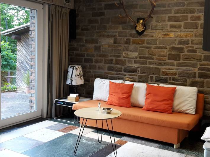 Ferienwohnung für 3 Personen, mit Terrasse und Garten