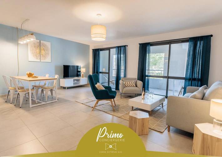 Ferienwohnung für 4 Personen, mit Ausblick und Balkon in Bonifacio