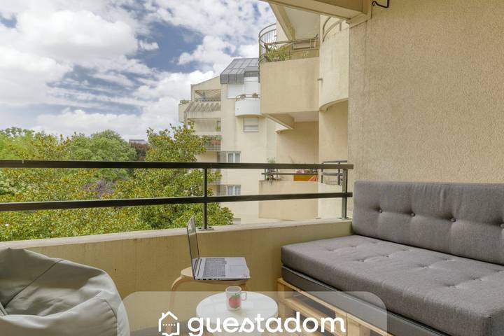 Appartement de vacances pour 4 personnes, avec Balcon ainsi que Terrasse et Jardin