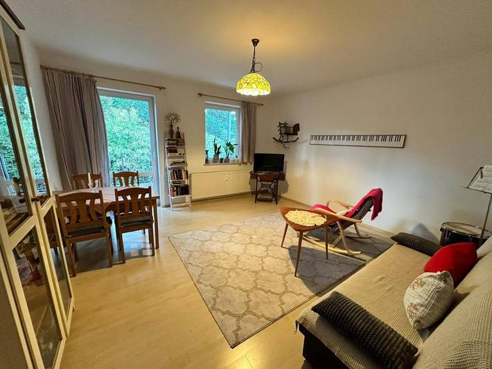 Ferienwohnung für 4 Personen, mit Balkon und Terrasse sowie Garten und Ausblick in Bad Liebenwerda