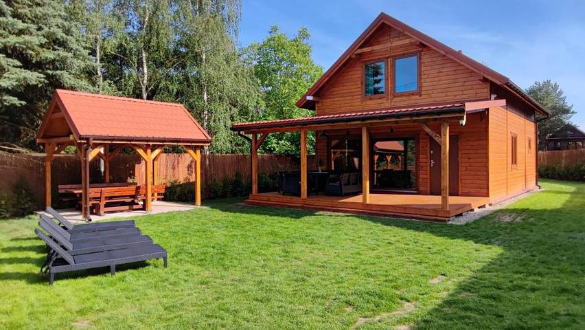 Dom dla 12 osób, z widok i ogród oraz widok na jezioro w Pasym