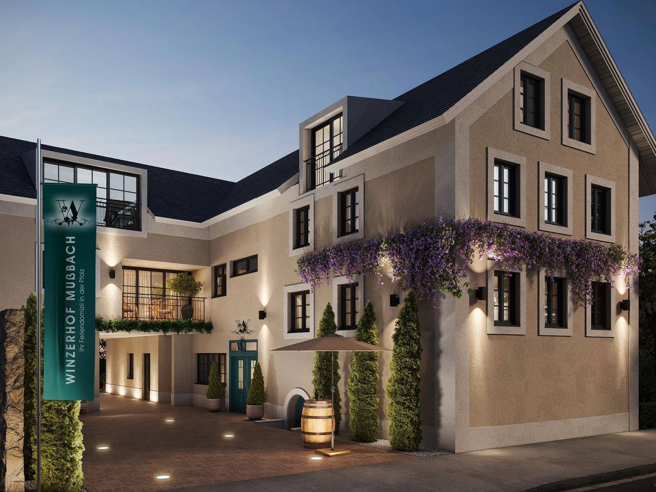 Ganze Ferienwohnung, Winzerhof Mußbach - Grand Deluxe Apartment in Neustadt an der Weinstraße, Pfälzer Rheinebene