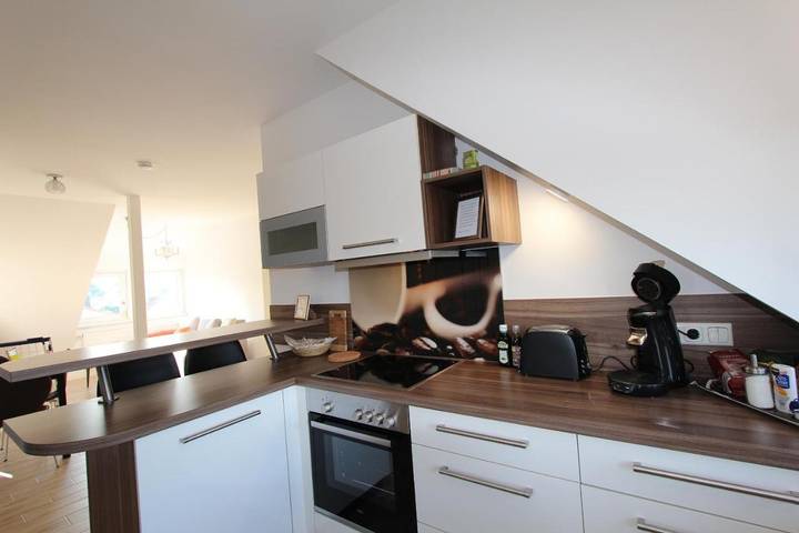 Ferienwohnung für 5 Personen, mit Balkon und Terrasse sowie Ausblick
