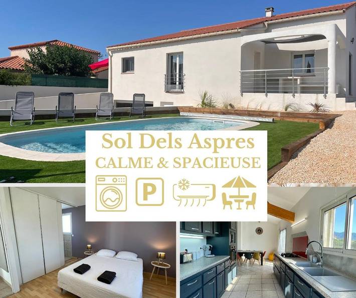 Villa pour 8 personnes, avec piscine et jardin, animaux acceptés