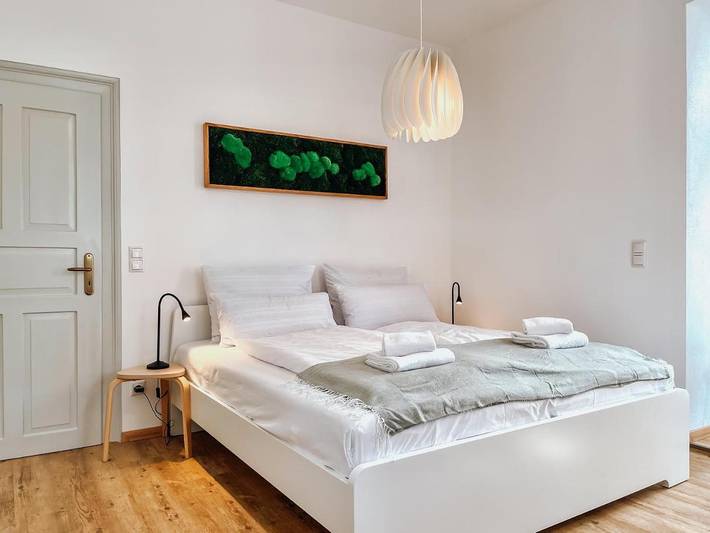 Ferienwohnung für 4 Personen, mit Terrasse und Ausblick in Nördlingen