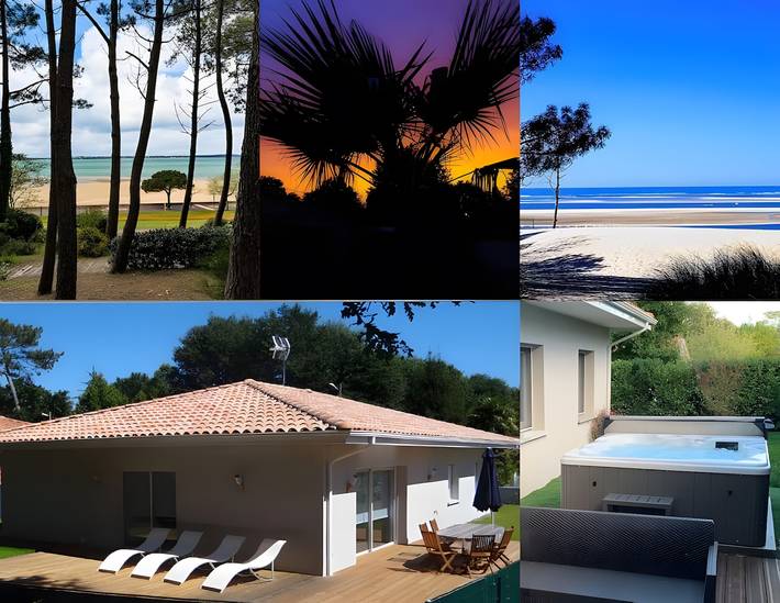 Maison de vacances pour 6 personnes, avec jardin et jacuzzi dans Cazaux