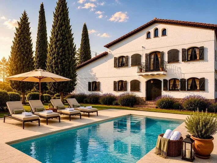 Landhaus für 14 Personen, mit Pool und Ausblick sowie Garten - 1