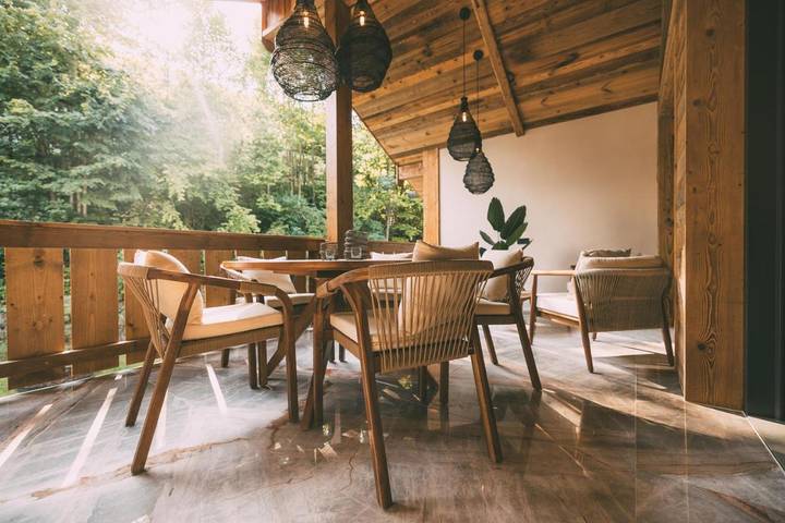 Hütte für 10 Personen, mit Terrasse und Ausblick sowie Sauna am Eibsee - 3