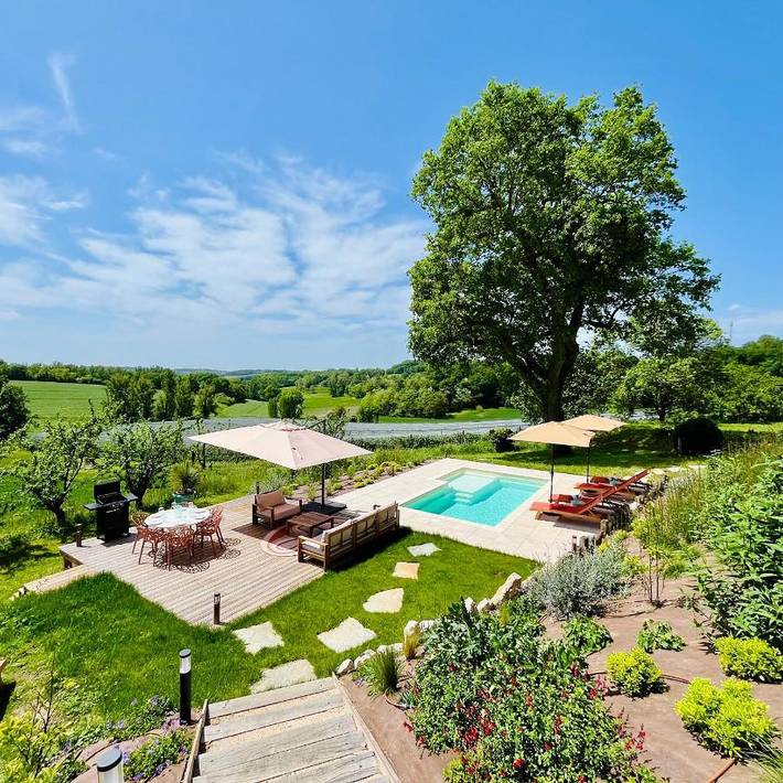 Location de vacances pour 6 personnes, avec piscine ainsi que jardin et vue à Molières - 2