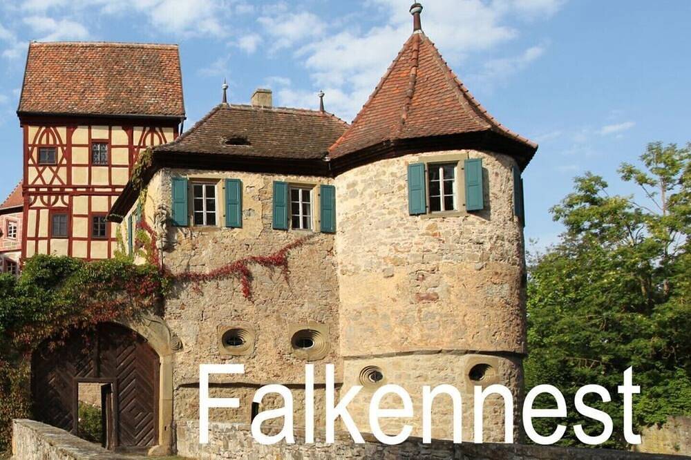 Appartement entier, Château à douves d'Unsleben, nid de faucon in Unsleben, Rhön-Bayern