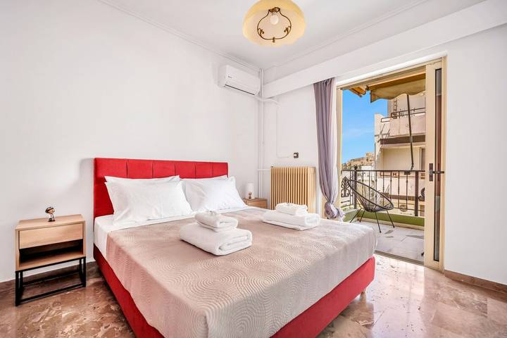 Apartamento entero, Apartamento de vacaciones para 9 personas con terraza in Sección central de Atenas, Atenas