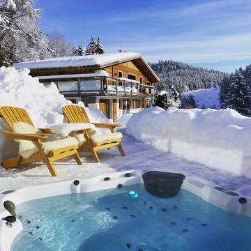 Gîte pour 2 personnes, avec jardin et piscine ainsi que sauna et vue à Xonrupt-Longemer