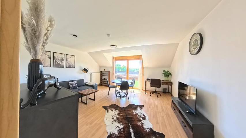 Ferienwohnung für 3 Personen, mit Balkon und Terrasse sowie Ausblick