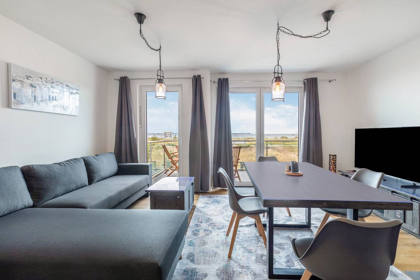 Apartamento entero, Apartamento 'Ostseeblick Glowe' con vistas al mar, jardín privado y wifi in Hauptstrand Glowe, Glowe