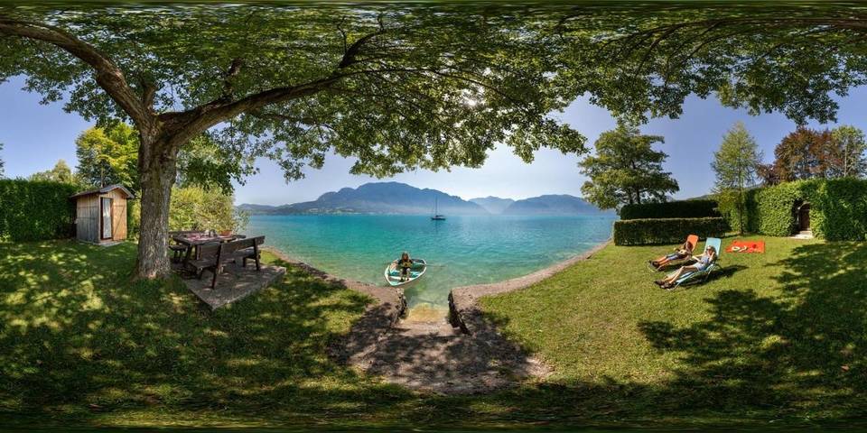 Ferienhaus für 7 Personen, mit Garten und Ausblick sowie Seeblick, mit Haustier am Attersee - 4